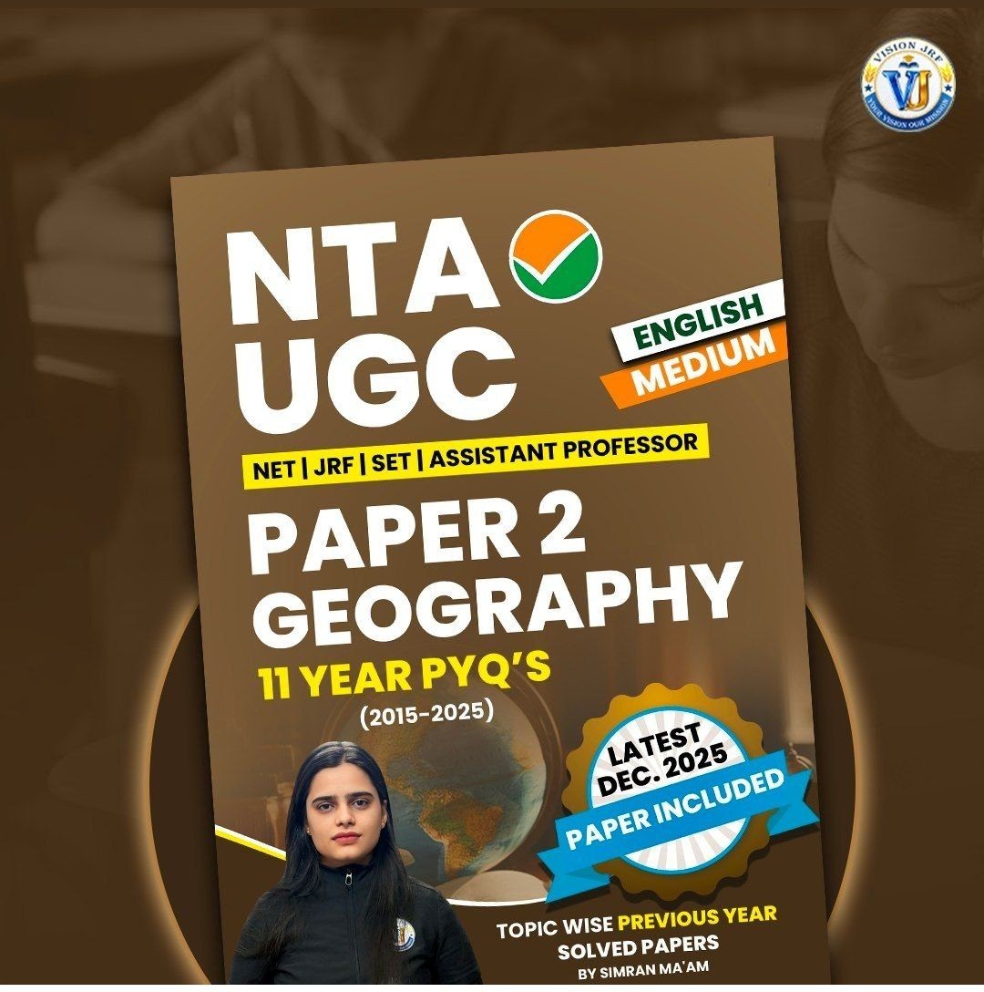 NET/SET PAPER 2 GEOGRAPHY PYQ E-BOOK (ENGLISH MEDIUM)